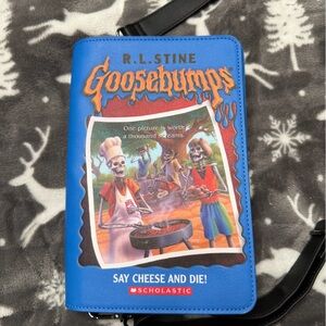 Loungefly Goosebumps Say Cheese And Die! Book Crossbody Bag